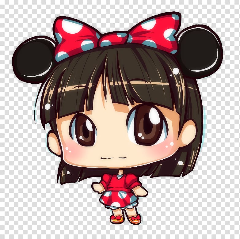 Minnie Mouse Mickey Mouse Anime Drawing Chibi, minnie Mouse transparent background PNG clipart
