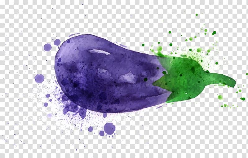 Watercolor painting Eggplant Vegetable Illustration, Vegetables eggplant cartoon watercolor transparent background PNG clipart