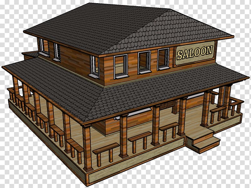 American frontier Building Western saloon Cowboy, Saloon transparent background PNG clipart
