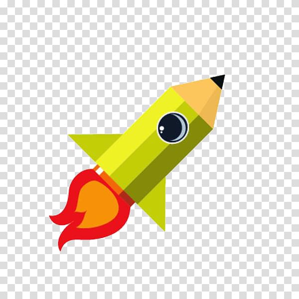 Pencil Rocket Computer Icons, Cartoon small pen rocket transparent background PNG clipart