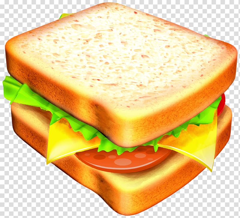Ham and cheese sandwich Wrap Hamburger Breakfast sandwich, Sandwich transparent background PNG clipart