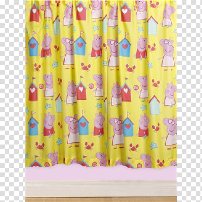 Daddy Pig Bedroom Curtain, pig transparent background PNG clipart