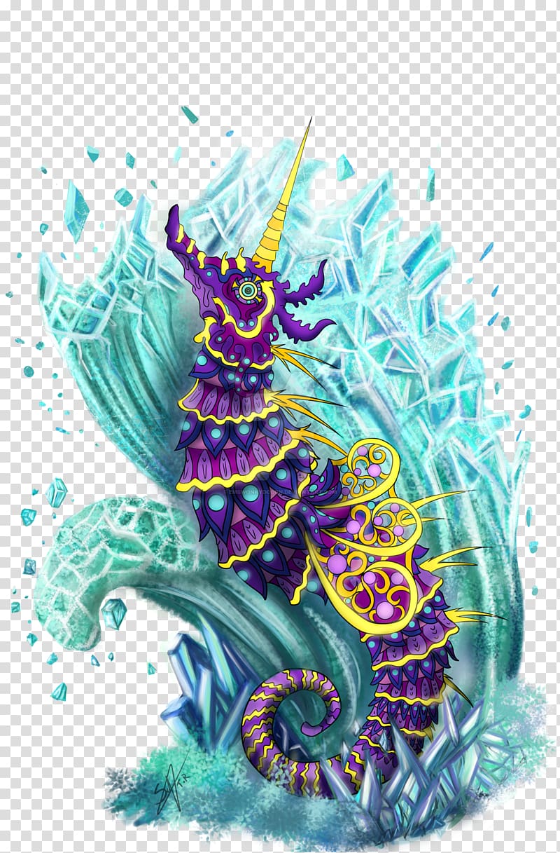 Seahorse Art, caballito de mar transparent background PNG clipart