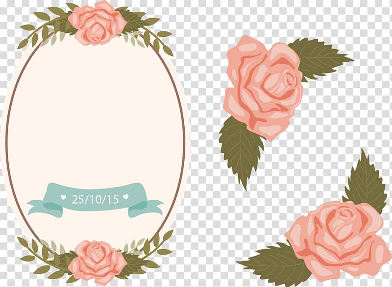 Garden roses Paper, Hand-painted flowers label transparent background PNG clipart