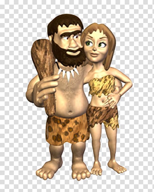 Caveman Female Cavewoman Early Man Neandertal, others transparent background PNG clipart