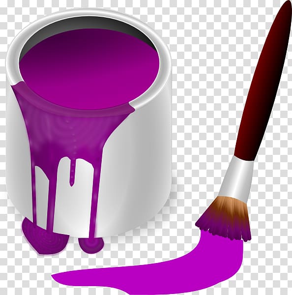 Paint Bucket Brush , Pink Paint transparent background PNG clipart