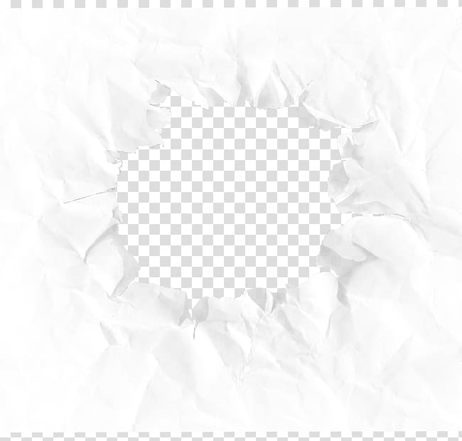crumpled paper, Black and white Brand, Tear holes transparent background PNG clipart
