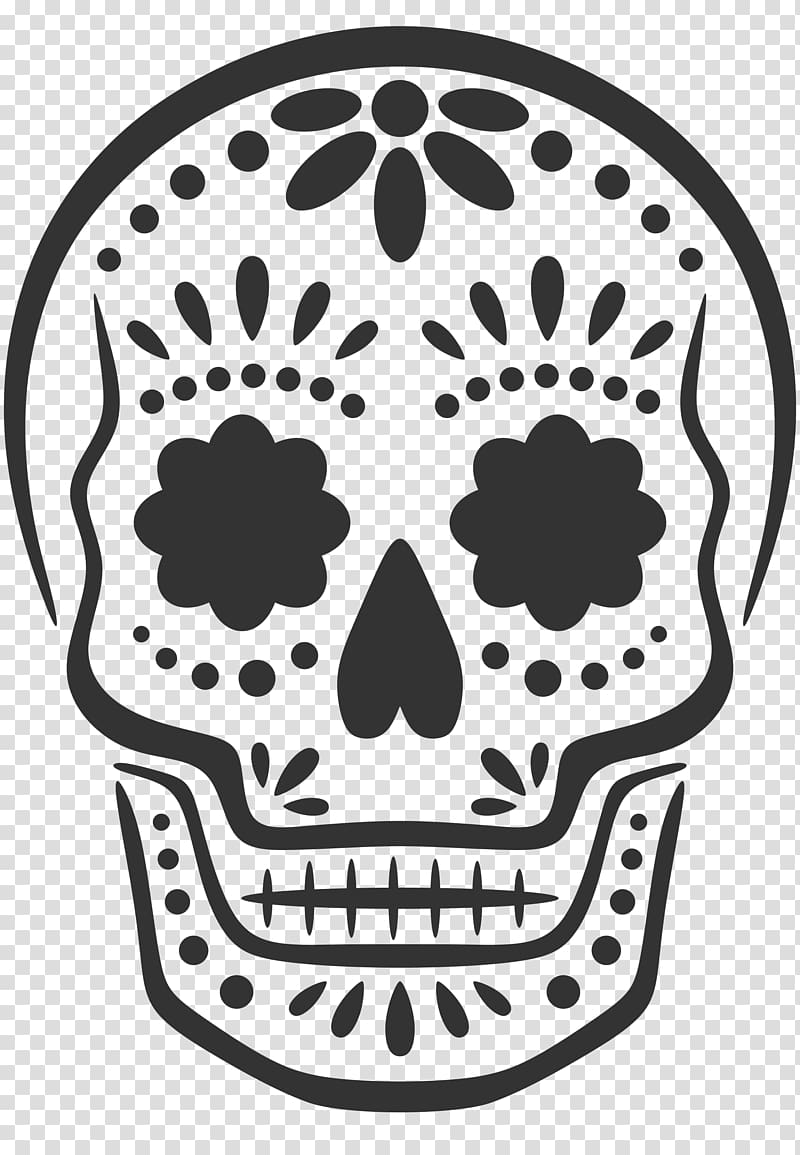 black sugar skull , Calavera Jack-o\'-lantern Carving Pumpkin Halloween, skulls transparent background PNG clipart