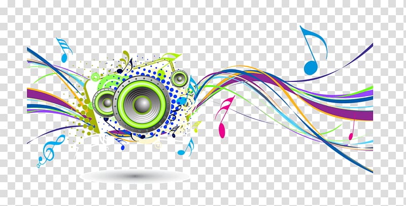 multicolored music illustration, Background music , Colorful music background music symbol transparent background PNG clipart