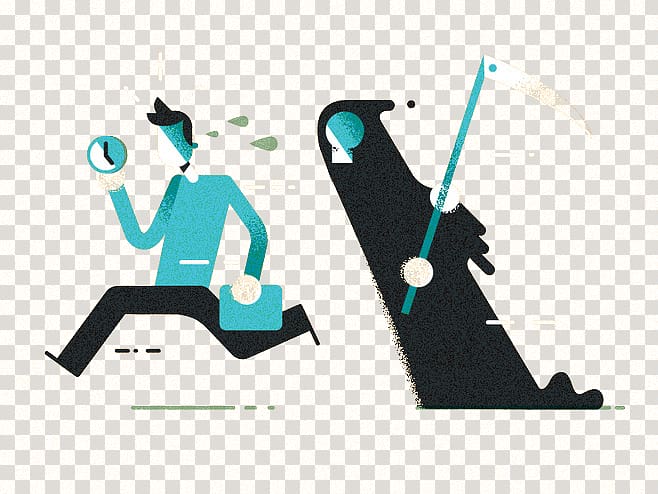 Cartoon Illustration, Race against time transparent background PNG clipart