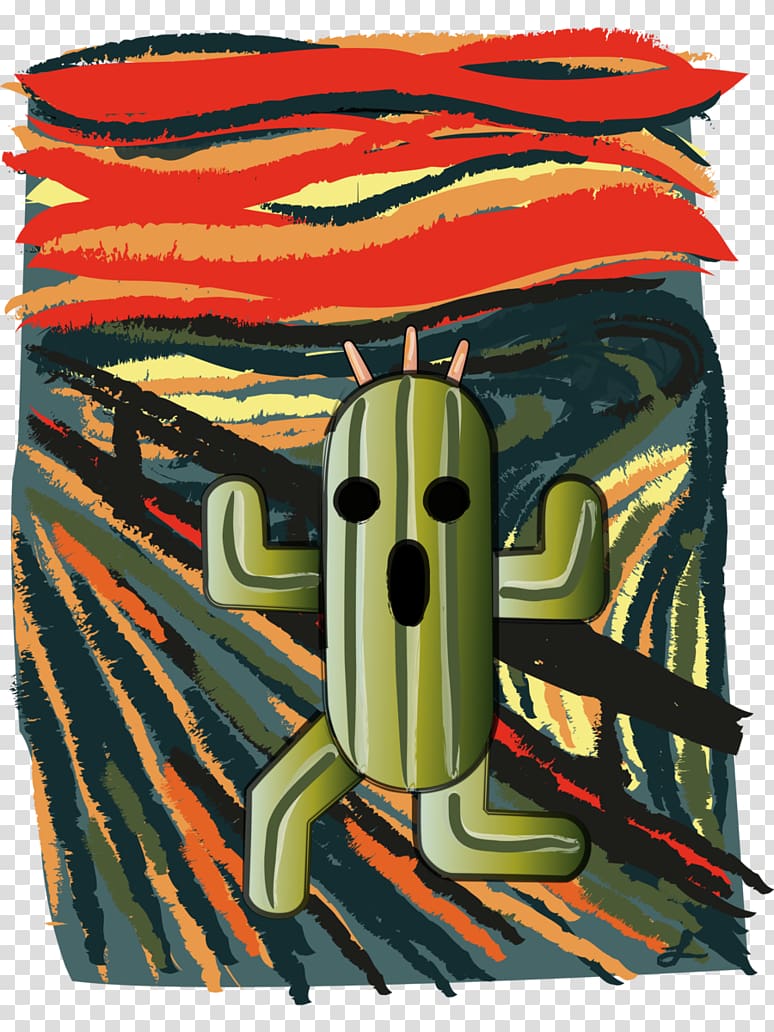 The Scream Art Illustrator, watercolor cactus transparent background PNG clipart