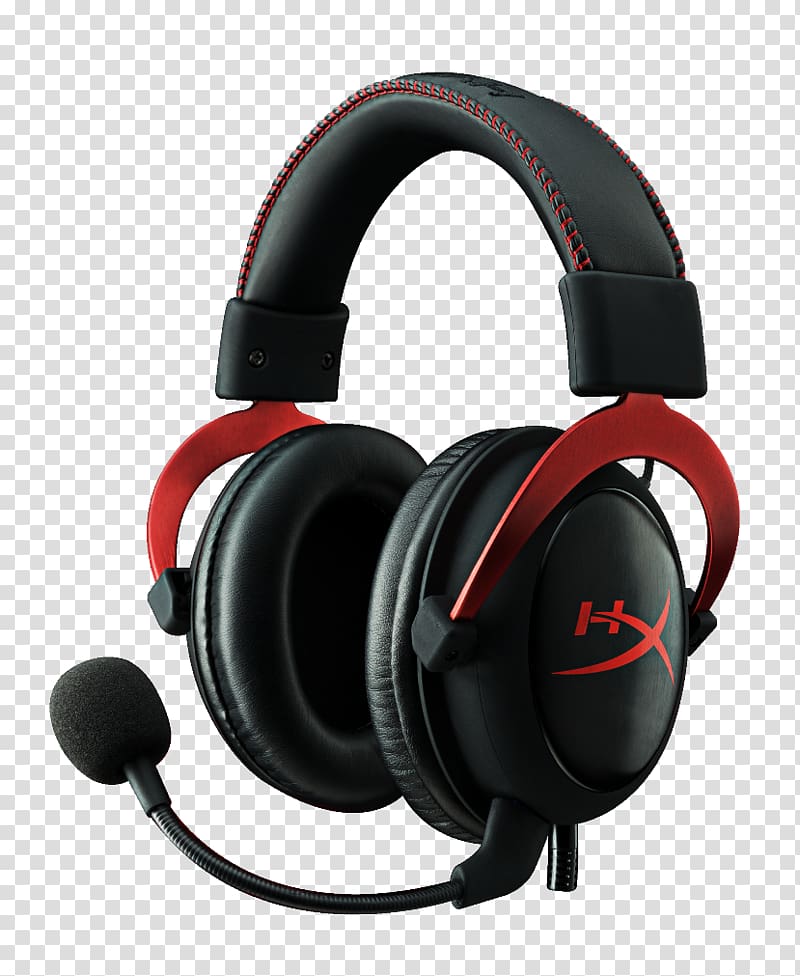 Kingston HyperX Cloud II Headphones Video game, headphones transparent background PNG clipart