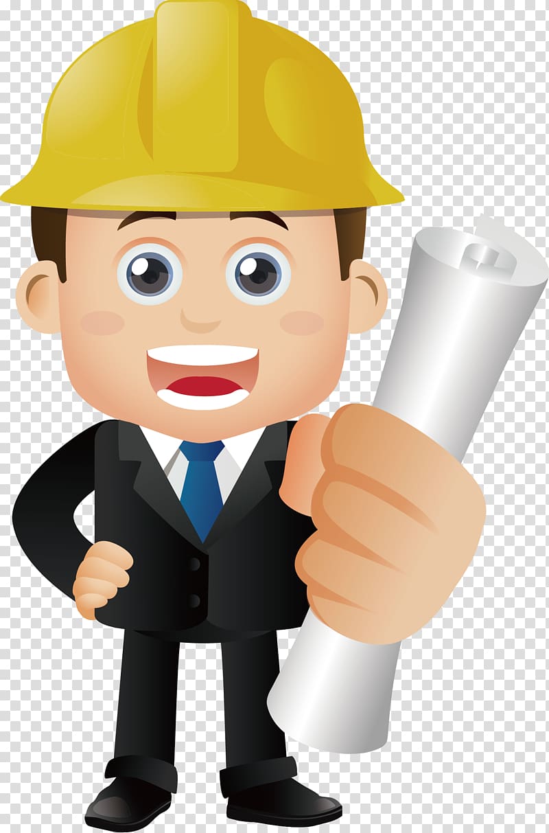 man holding paper illustration, Architectural engineering Euclidean , engineer transparent background PNG clipart