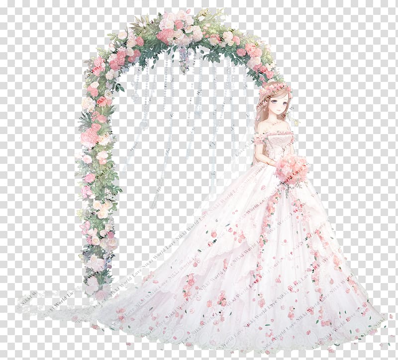 Miracle Nikki Contemporary Western wedding dress PURE, poetic transparent background PNG clipart