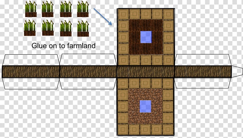 Minecraft Paper model Portal Farm, paper craft transparent