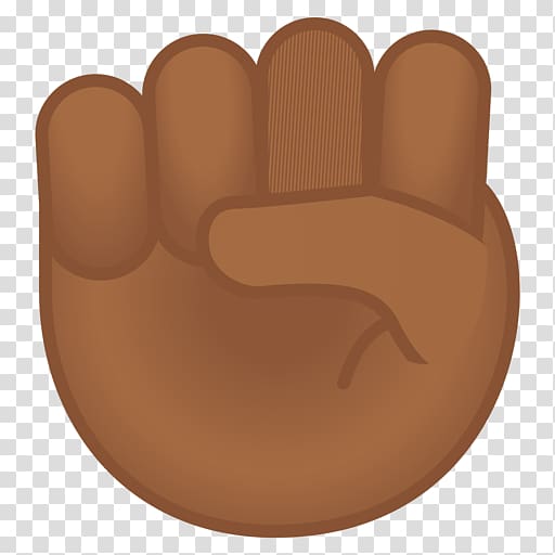 Emojipedia Raised fist Dark skin, Emoji transparent background PNG clipart