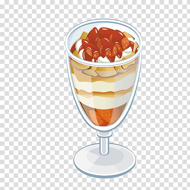 Ice cream Sundae Knickerbocker glory Syllabub Parfait, ice cream transparent background PNG clipart