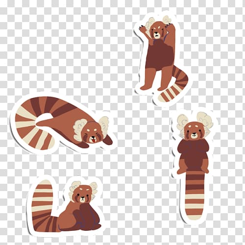 Cartoon Food Mammal , red panda transparent background PNG clipart