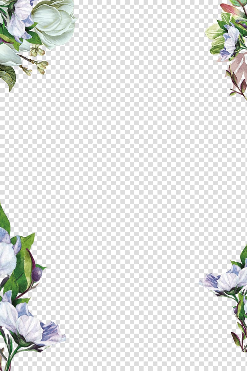 floral , Flower, Hand painted flowers background transparent background PNG clipart