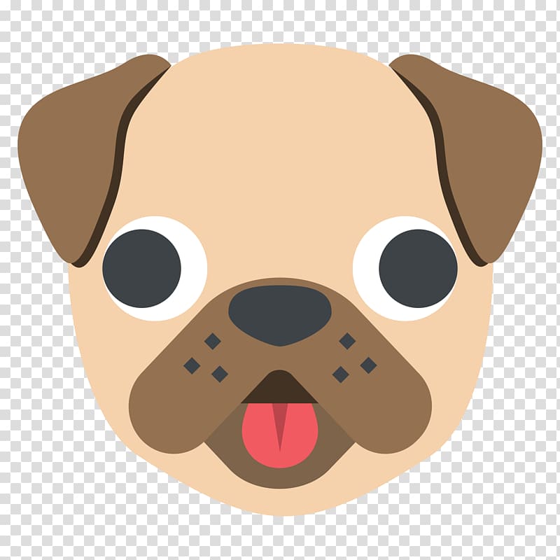 Poodle Puppy face Pug Emoji, beach towel transparent background PNG clipart
