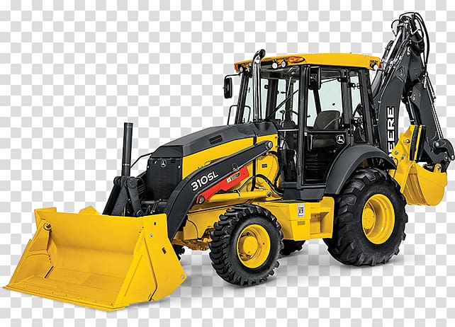John Deere Backhoe loader Heavy Machinery, construction machinery transparent background PNG clipart