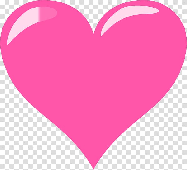 Heart Valentine\'s Day Free , Pink Heart Glossy transparent background PNG clipart