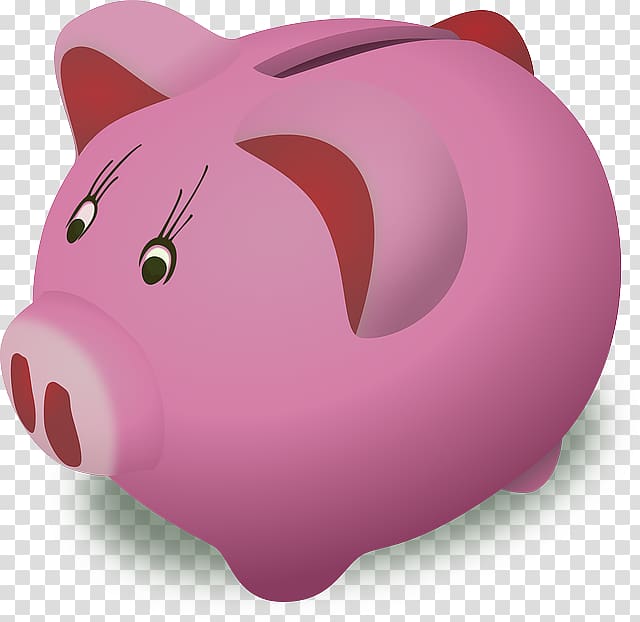 Piggy bank transparent background PNG clipart