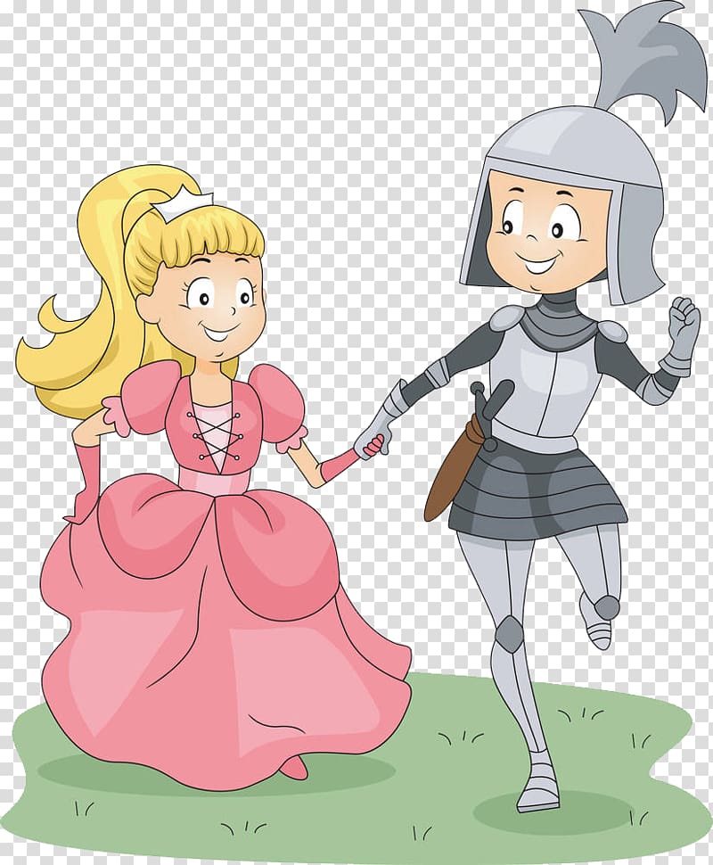 Princess Knight , The prince runs with the princess transparent background PNG clipart