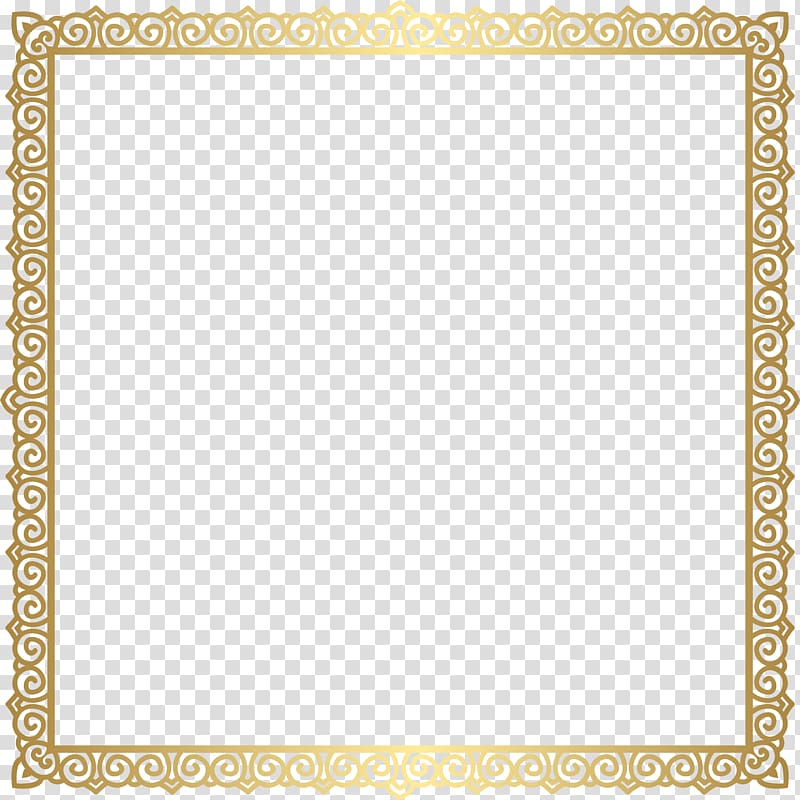 gold square template, Square Area Text frame Pattern, Border Frame Gold transparent background PNG clipart