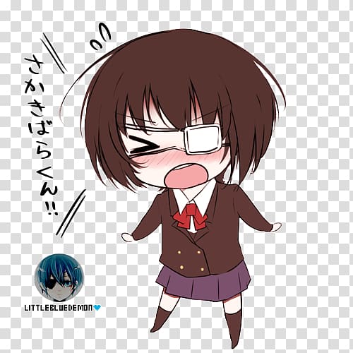Another Mei Misaki Chibi Anime, Chibi transparent background PNG clipart