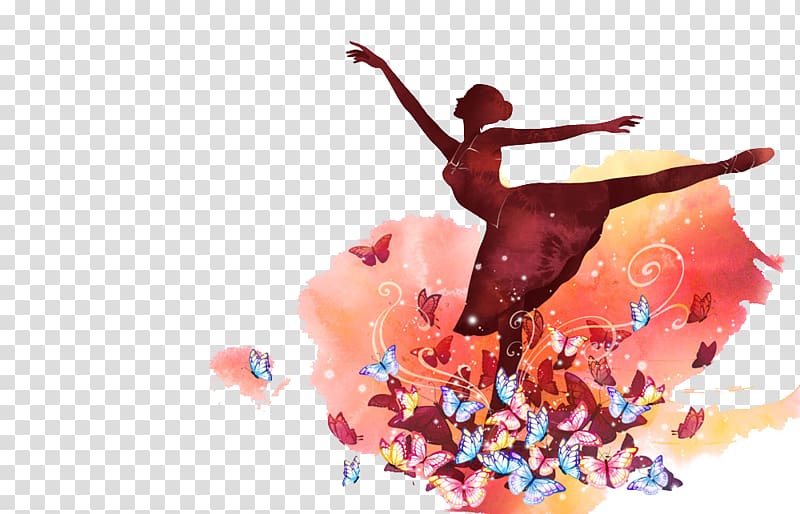 dancing ballerina art, Dance Poster Woman, Ballet Girl transparent background PNG clipart