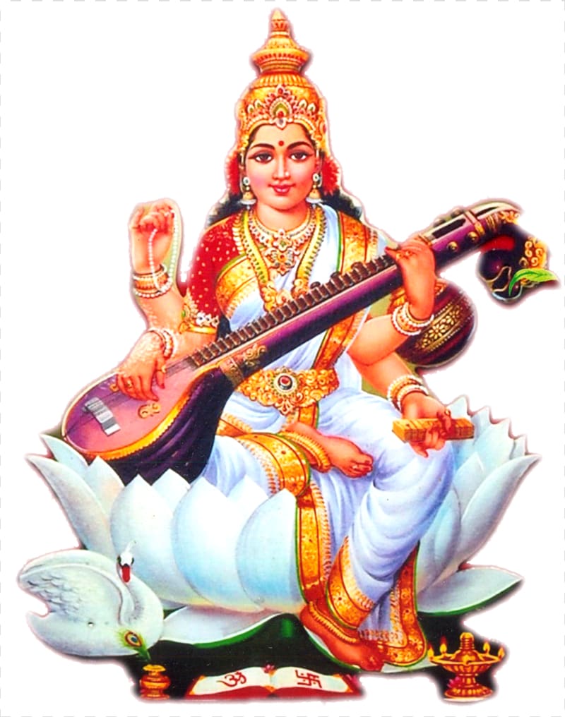 Hindu God illustration, Shiva Saraswati Hinduism Goddess Devi, Goddess transparent background PNG clipart