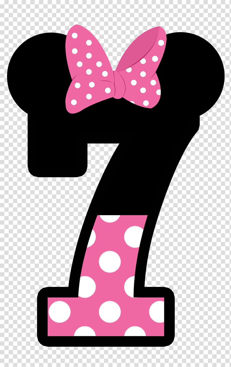 Minnie Mouse number 7 , Minnie Mouse Mickey Mouse , 5 transparent background PNG clipart