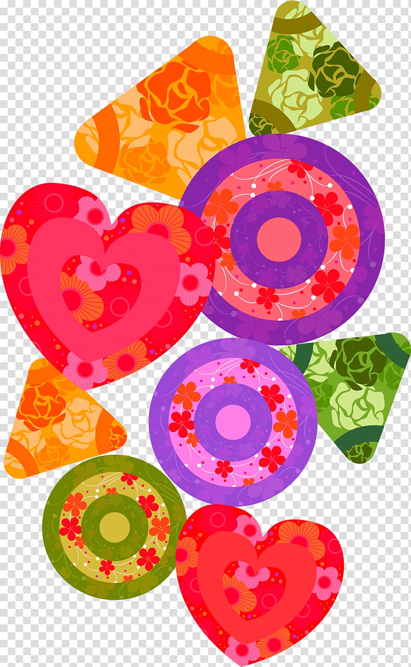 Geometric shape Geometry Base Circle Triangle, Colorful circular love triangle transparent background PNG clipart