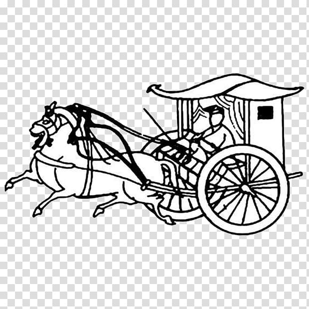 Car Horse-drawn vehicle Stroke, The ancient painted horses transparent background PNG clipart