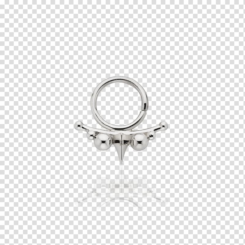 Locket Silver Body Jewellery, nose piercing transparent background PNG clipart