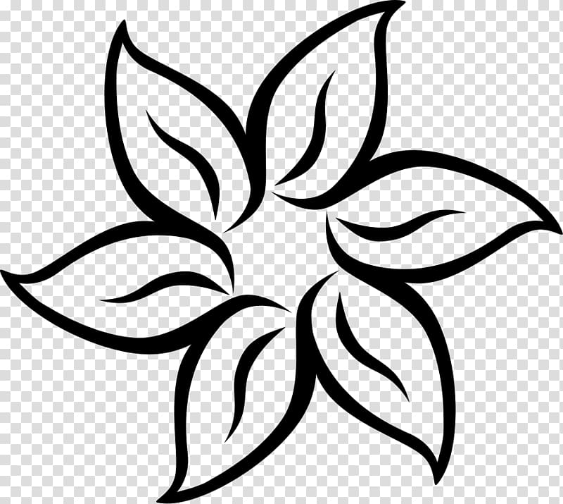 Flower Black and white , Decorative Design transparent background PNG clipart