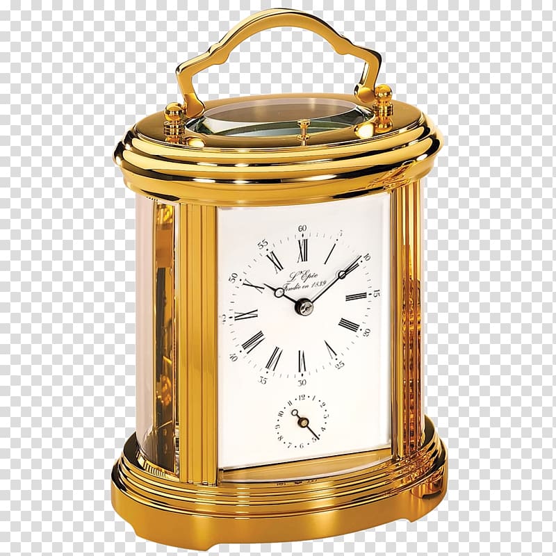 Carriage clock L'Epée Clocks Movement Swiss made, clock transparent background PNG clipart
