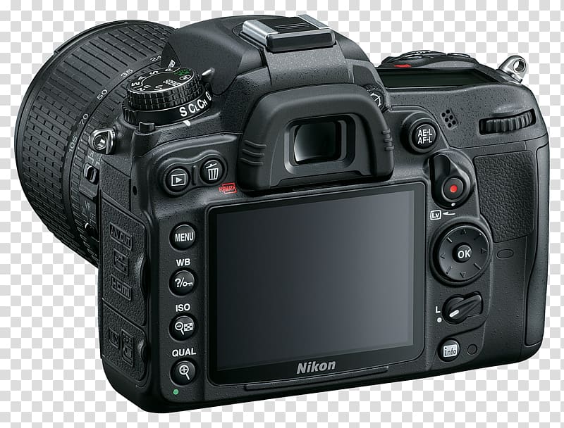Nikon D7000 AF-S DX Nikkor 18-105mm f/3.5-5.6G ED VR Digital SLR Nikon DX format, Camera transparent background PNG clipart