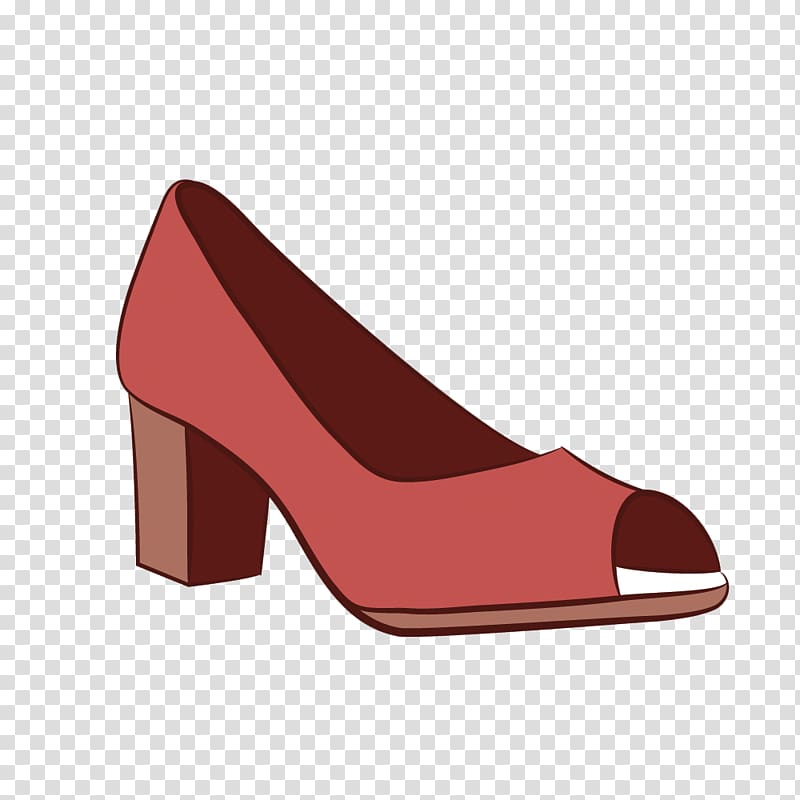 , creative hand-painted fish head thick heels transparent background PNG clipart