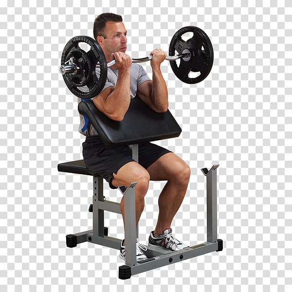 Body Solid Preacher Curl Bench Biceps curl Weight training Exercise, preacher curls transparent background PNG clipart