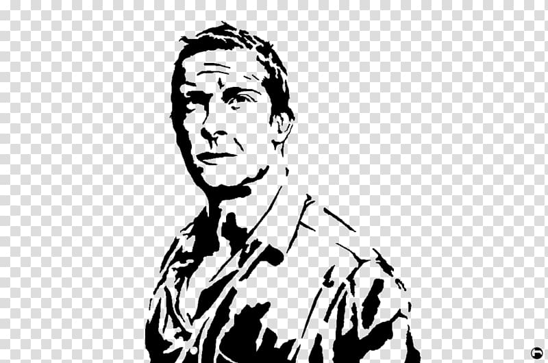 Bear Grylls Man vs. Wild Drawing , Silhouette transparent background PNG clipart