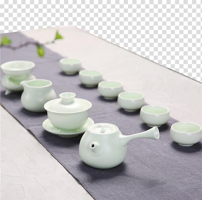 Teaware Yixing Teapot Hu, White tea cup tables transparent background PNG clipart