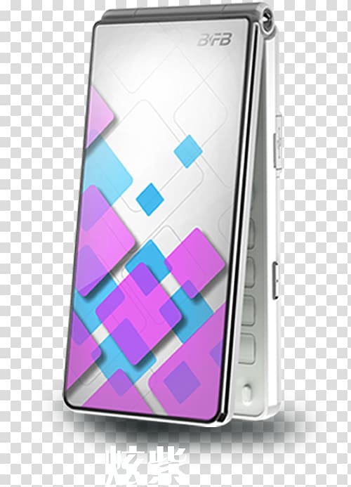 Feature phone Smartphone Flip Purple Mobile phone, Hyun purple flip phone transparent background PNG clipart