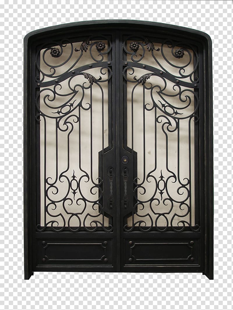 Wrought iron Door Window Steel, arch door transparent background PNG clipart