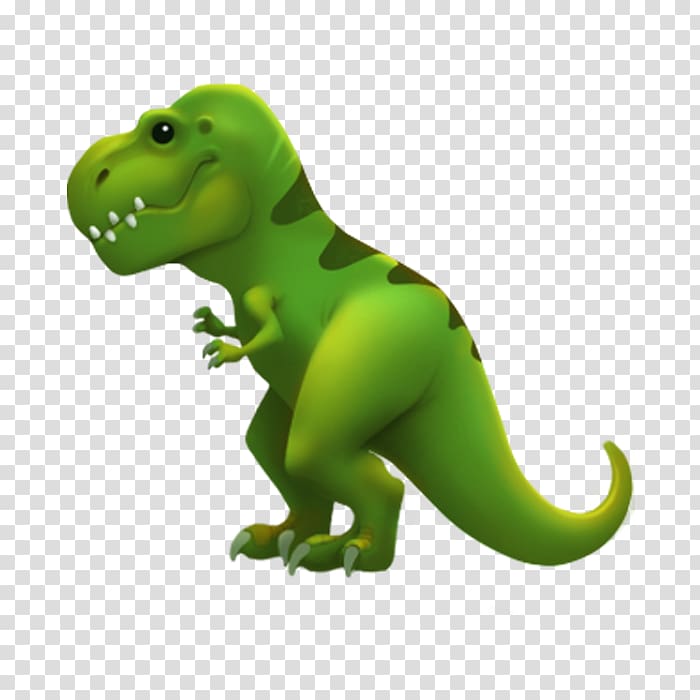 green dinosaur illustration, Tyrannosaurus World Emoji Day Apple Emojipedia, t rex transparent background PNG clipart