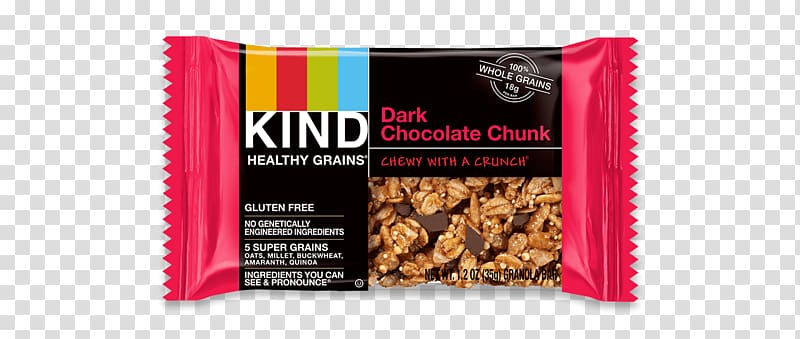 Kind Cereal Whole grain Granola Dark chocolate, dark chocolate transparent background PNG clipart