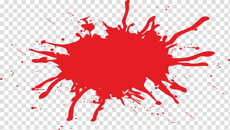 red splat paint , Blood Splatter film, A mass of blood transparent background PNG clipart