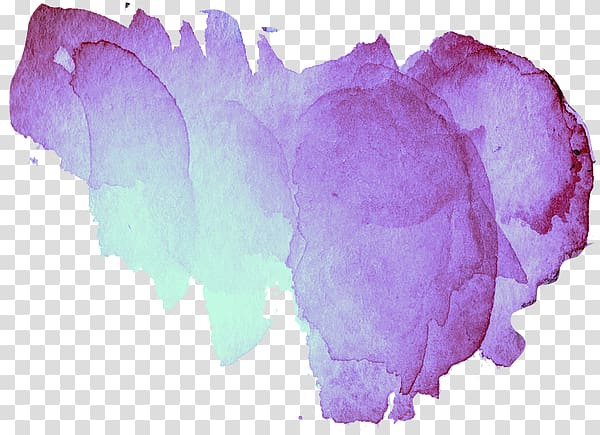 Watercolor painting Purple Transparency Portable Network Graphics, violet filament transparent background PNG clipart