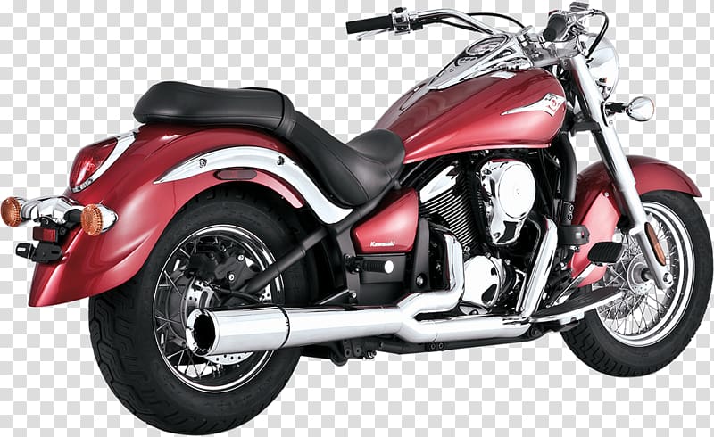 Exhaust system Kawasaki Vulcan 900 Classic Motorcycle Harley-Davidson, motorcycle transparent background PNG clipart